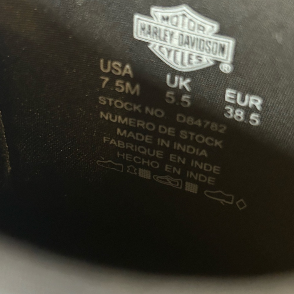 NWT Harley-Davidson Women’s Lenora 6 Mid-Calf Black Full-Grain Leather Boots - Picture 6 of 12